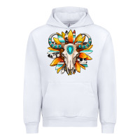 Western Bull Skull Sunflower Urban Hoodie | Teevron