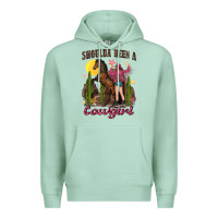 Seafoam shoulda been a cowgirl bucking horse Premium Hoodie - texasbilliewilder