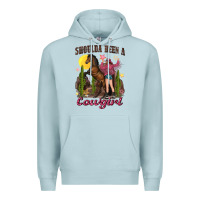 Blue Mist shoulda been a cowgirl bucking horse Premium Hoodie - texasbilliewilder
