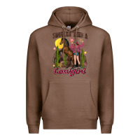 Chestnut shoulda been a cowgirl bucking horse Premium Hoodie - texasbilliewilder