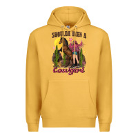 Mustard shoulda been a cowgirl bucking horse Premium Hoodie - texasbilliewilder