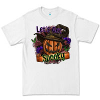 White lets get spooky Premium Tee - SublimationCraftShop