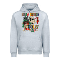 Heather Grey dead inside but jolly as fuck Urban Hoodie - MaliasSmallBusiness