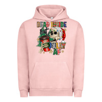 Pigment Salmon dead inside but jolly as fuck Urban Hoodie - MaliasSmallBusiness