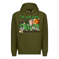 Army Green i'm just here for the snacks #basketball brother Premium Hoodie - Zillion Design Studio
