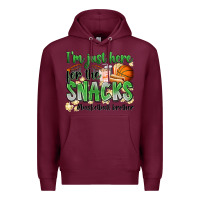 Burgundy i'm just here for the snacks #basketball brother Premium Hoodie - Zillion Design Studio
