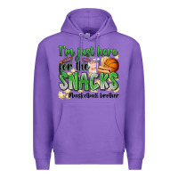 Purple i'm just here for the snacks #basketball brother Premium Hoodie - Zillion Design Studio