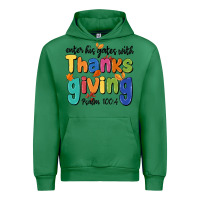 Emerald enter his gates with thanksgiving psalm 100 4 Urban Hoodie - MaliasSmallBusiness