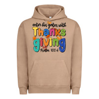 Pigment Burro enter his gates with thanksgiving psalm 100 4 Urban Hoodie - MaliasSmallBusiness
