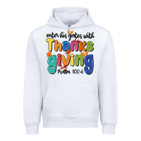 White enter his gates with thanksgiving psalm 100 4 Urban Hoodie - MaliasSmallBusiness