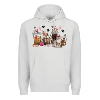Dove Grey siberian cat coffee cups Premium Hoodie - texasbilliewilder