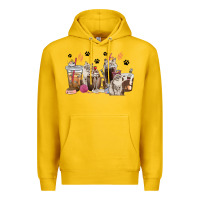 Lemon siberian cat coffee cups Premium Hoodie - texasbilliewilder