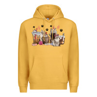 Mustard siberian cat coffee cups Premium Hoodie - texasbilliewilder