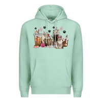 Seafoam siberian cat coffee cups Premium Hoodie - texasbilliewilder