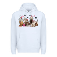 White siberian cat coffee cups Premium Hoodie - texasbilliewilder