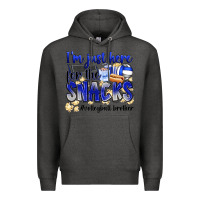 Charcoal Heather im just here for the snacks volleyball brother Premium Hoodie - Zillion Design Studio