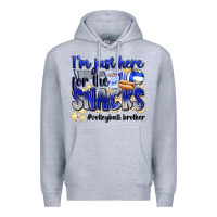 Heather Grey im just here for the snacks volleyball brother Premium Hoodie - Zillion Design Studio