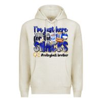 Oatmeal Heather im just here for the snacks volleyball brother Premium Hoodie - Zillion Design Studio