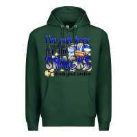 Sports Green im just here for the snacks volleyball brother Premium Hoodie - Zillion Design Studio