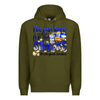 Army Green im just here for the snacks volleyball brother Premium Hoodie - Zillion Design Studio