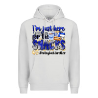 Dove Grey im just here for the snacks volleyball brother Premium Hoodie - Zillion Design Studio
