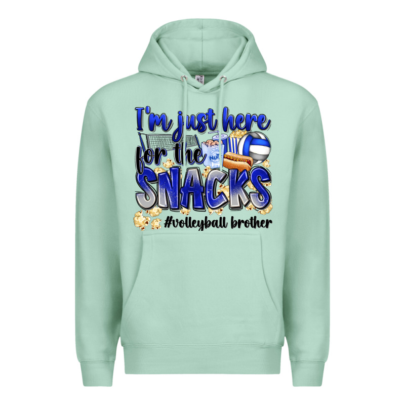 Im Just Here For The Snacks Volleyball Brother Premium Hoodie by Zillion Design Studio | Teevron