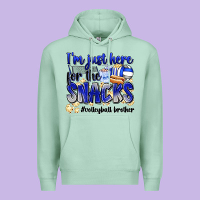 Premium Hoodie im just here for the snacks volleyball brother