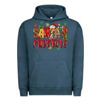 Pigment Midnight Navy santa's favorite Urban Hoodie - MaliasSmallBusiness