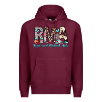 Burgundy rma registered medical aide Premium Hoodie - Zillion Design Studio