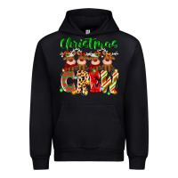 Black christmas crew  deer Urban Hoodie - MaliasSmallBusiness