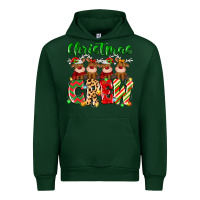 Forest Green christmas crew  deer Urban Hoodie - MaliasSmallBusiness