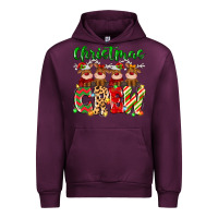 Mauve Wine christmas crew  deer Urban Hoodie - MaliasSmallBusiness