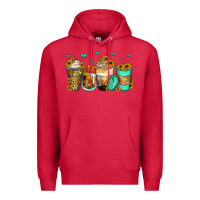 Cardinal sunflowers coffee cups Premium Hoodie - Zillion Design Studio