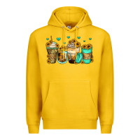 Lemon sunflowers coffee cups Premium Hoodie - Zillion Design Studio