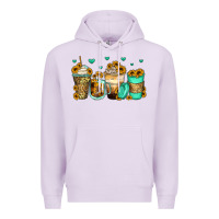 Lilac sunflowers coffee cups Premium Hoodie - Zillion Design Studio