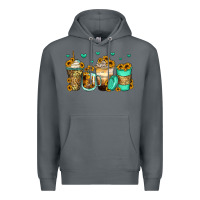 Rock sunflowers coffee cups Premium Hoodie - Zillion Design Studio