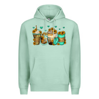 Sunflowers Coffee Cups Premium Hoodie | Teevron