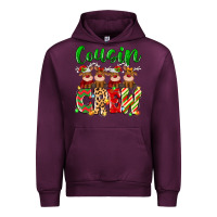 Mauve Wine cousin crew christmas deer Urban Hoodie - MaliasSmallBusiness