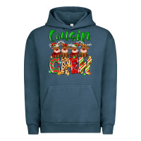 Pigment Midnight Navy cousin crew christmas deer Urban Hoodie - MaliasSmallBusiness