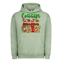 Pigment Oil Green cousin crew christmas deer Urban Hoodie - MaliasSmallBusiness