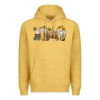 Antique Gold skeleton hands coffee cups Premium Hoodie - texasbilliewilder