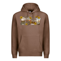 Chestnut skeleton hands coffee cups Premium Hoodie - texasbilliewilder