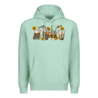 Seafoam skeleton hands coffee cups Premium Hoodie - texasbilliewilder