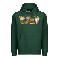 Sports Green skeleton hands coffee cups Premium Hoodie - texasbilliewilder