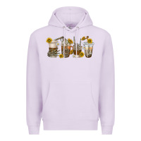 Lilac skeleton hands coffee cups Premium Hoodie - texasbilliewilder