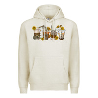 Oatmeal Heather skeleton hands coffee cups Premium Hoodie - texasbilliewilder