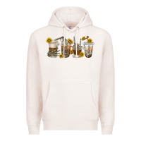 Pale Pink skeleton hands coffee cups Premium Hoodie - texasbilliewilder