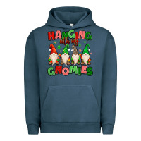 Pigment Midnight Navy hanging with my gnomies Urban Hoodie - MaliasSmallBusiness