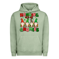 Pigment Oil Green hanging with my gnomies Urban Hoodie - MaliasSmallBusiness