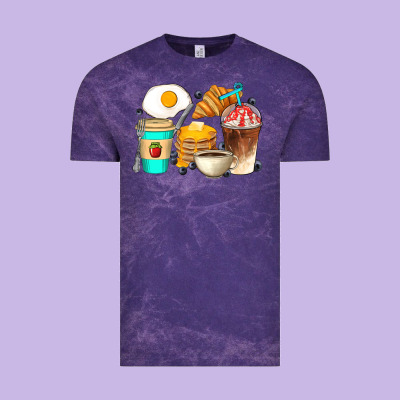 Breakfast Coffee Cups Vintage Tee Designed By Artiststas